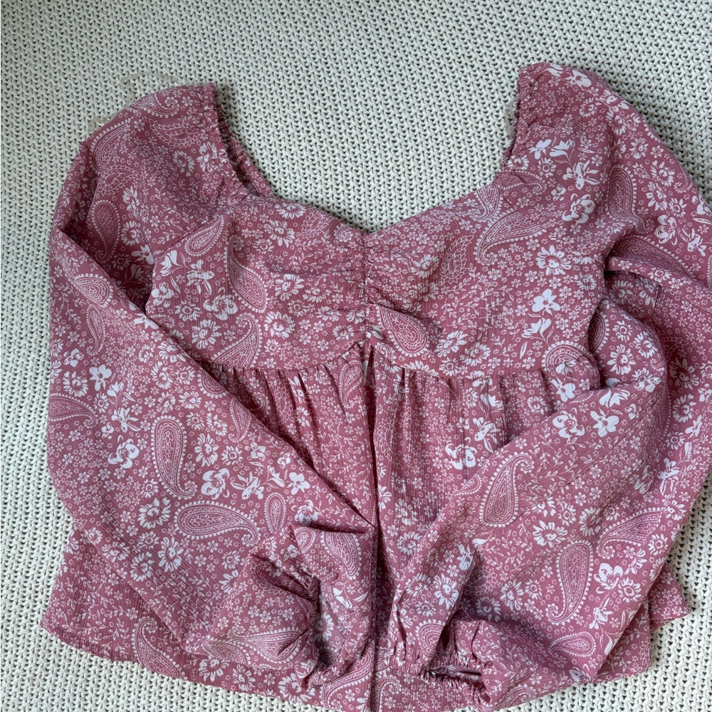 Floral Paisley Long Sleeve Top